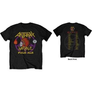 Image of Anthrax - War Dance Paul Ale World Tour 2018 Mens Large T-Shirt - Black
