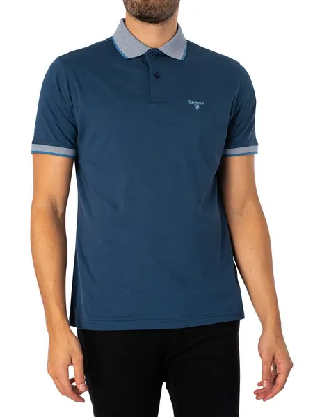 Image of Barbour Cornsay Polo Shirt Dark Denim XXL