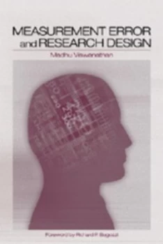Image of Measurement Error and Research Design by Madhu Viswanathan Book