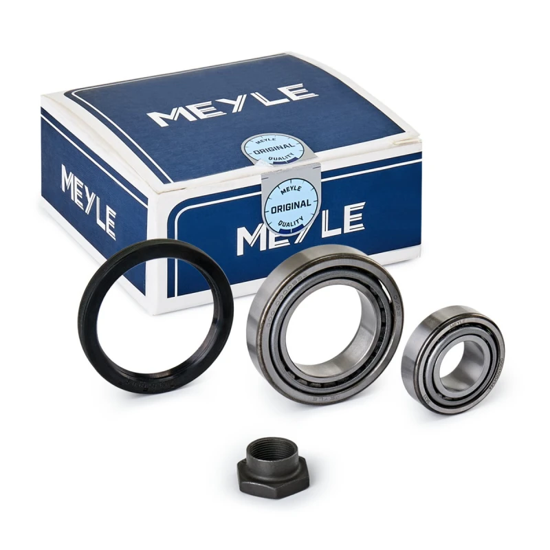Image of MEYLE 100 098 0029/S Wheel bearing kit with fastening/mounting material, Original Quality, Front Axle Wheel Bearing Kit (654)