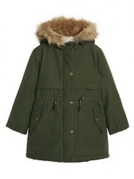 image of Mango Girls Parka - Khaki