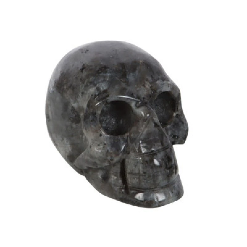 Image of Something Different Something Different Dark Matter Labradorite Skull Crystal in Black One Size Unisex 5063425986682