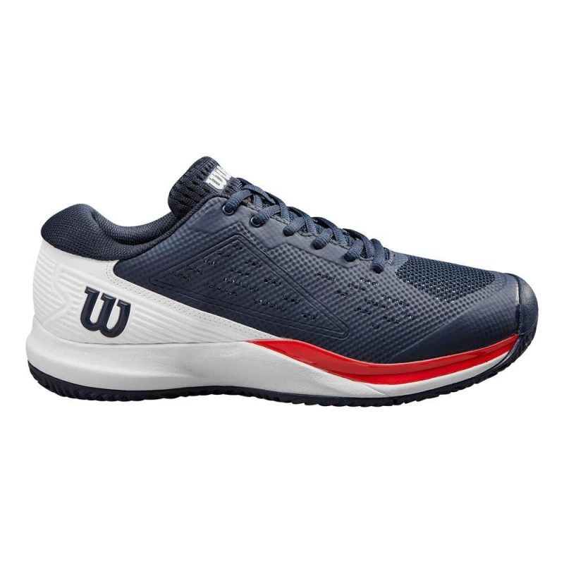 Image of Wilson Mens Rush Pro Ace Tennis Shoes Navy Blaze male 8.5 (42.7)