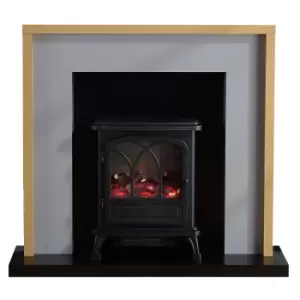 image of Focal Point Fires 1.5kW Rockford Electric Stove Suite - Grey