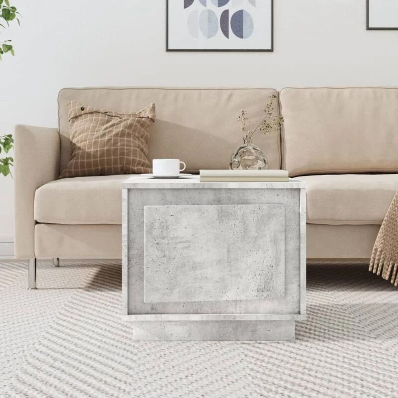 Image of VIDAXL Coffee Table Concrete Grey 51x50x44cm Engineered Wood Vidaxl 8720845794545