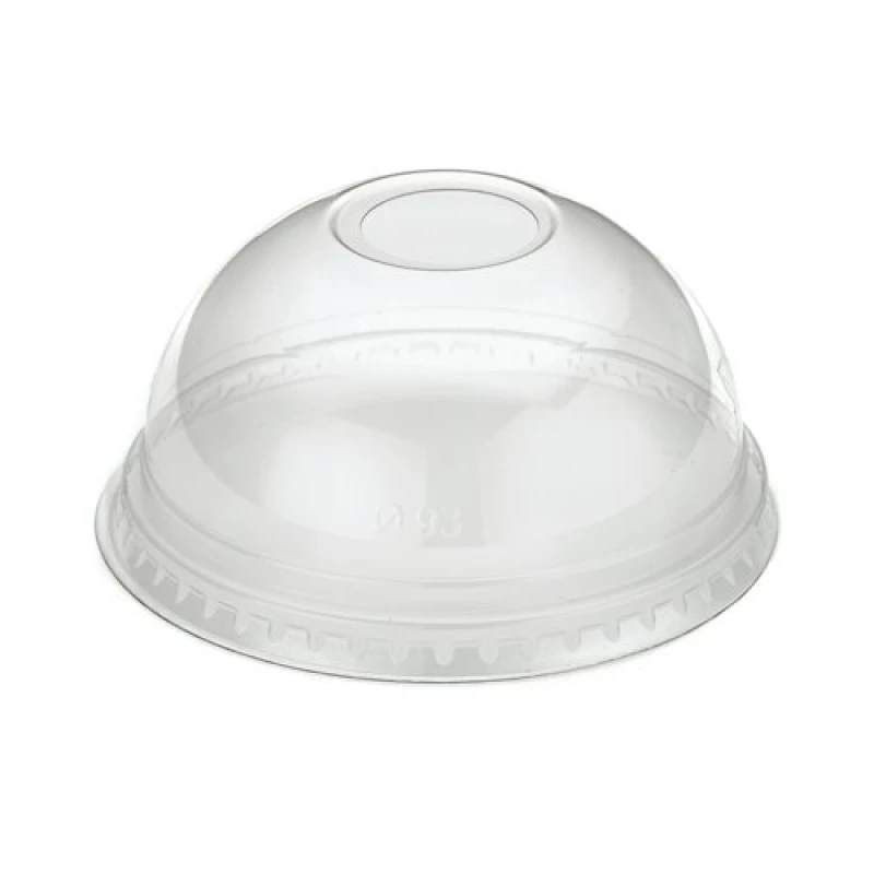 Image of Go-rPET Go-Pak Domed Lid with Hole Recyclable PET 12oz (Pack of 1000) R10053 R10053