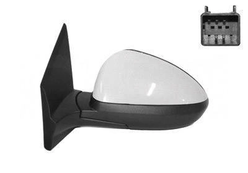 Image of VAN WEZEL 0817807 Wing mirror * HAGUS * Left, Heatable, primed Outside Mirror (50)
