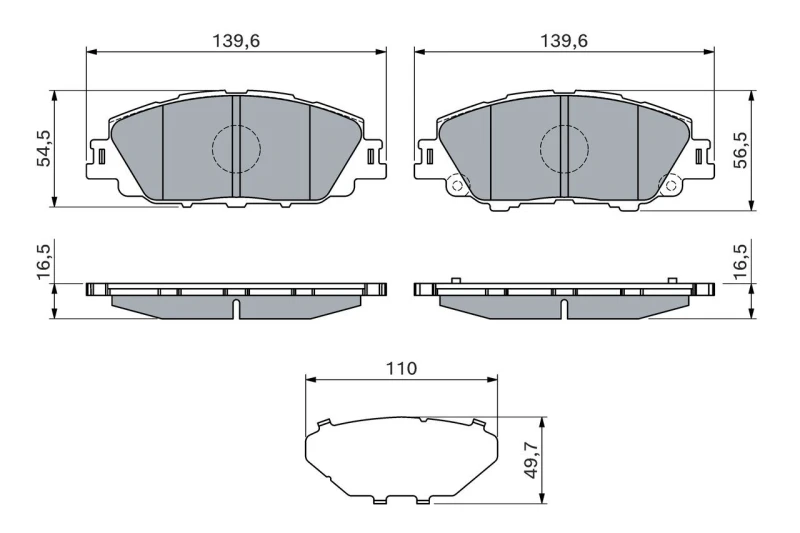 Image of Brake pad set Bosch 0 986 460 152