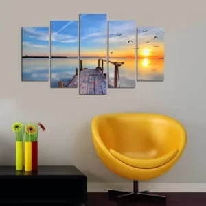 Image of 5M-18 Multicolor Decorative MDF Painting (5 Pieces)