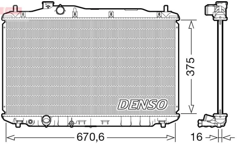 Image of DENSO Engine radiator DENSO DRM40105