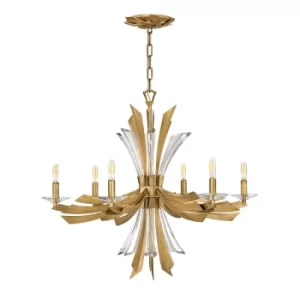 Image of Hinkley Fredrick Ramond Vida 6 Light Chandelier Burnished Gold