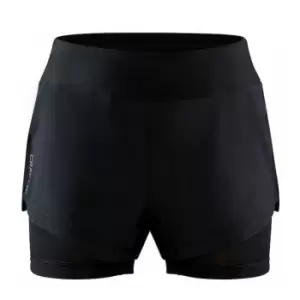 image of Craft Womens/Ladies ADV Essence 2 in 1 Shorts (XL) (Black)