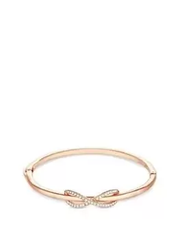 Image of Jon Richard Jon Richard Rose Gold Plated Infinity Bangle Bracelet, Rose Gold, Women
