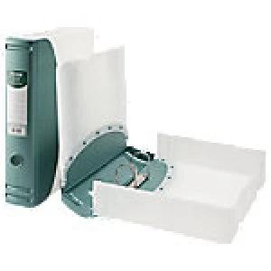 Image of Hermes Box File Foolscap 2 ring 80mm Green