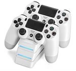 image of Snakebyte Twin Charge 4 Controller Charger - White (PS4)