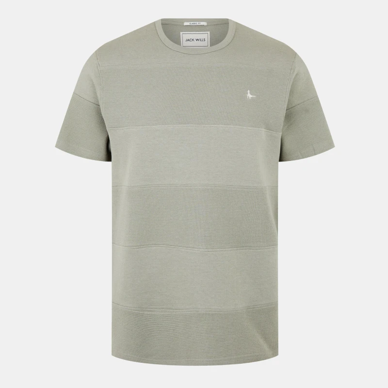 Image of Jack Wills Mens JW Graphic Regular Fit T-Shirt Silver Sage male S