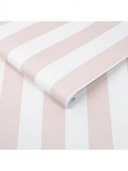 image of Superfresco Easy Pastel Pink Stripe Wallpaper