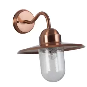 image of Pacific Lifestyle Metal and Glass Fisherman Wall Light - Copper