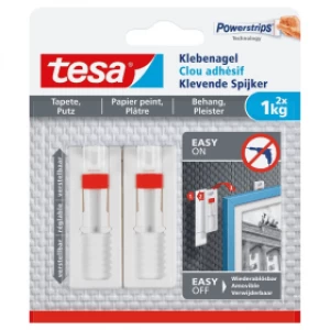 image of Tesa Adjustable Adhesive Nails for Wallpaper & Plaster 1kg (2 Pack)