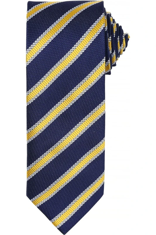 Image of Premier Premier Men Waffle Stripe Formal Business Tie Pack of 2 in Navy Navy One Size Male 5059269184230