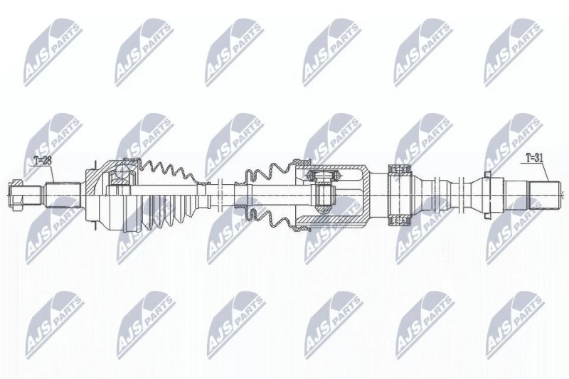 Image of NTY Drive shaft NTY NPW-MZ-076