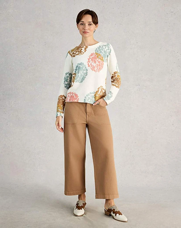 Image of White Stuff White Stuff Jodie Jumper Ivory Print - White Stuff - Size: 16 Ivory Print Female 16 ZD45004