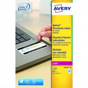 Image of Avery Nopeel Antitamper 45.7x25mm Pack of 800