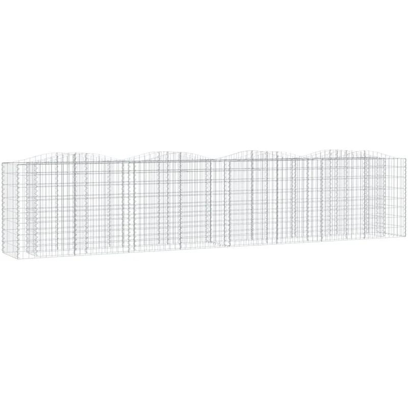 Image of VIDAXL Arched Gabion Raised Bed 400x50x100cm Galvanised Iron Vidaxl 8720845652104