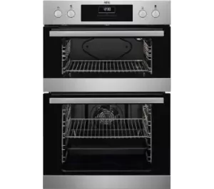 image of AEG 6000 Built In Electric Double Oven Stainless Steel