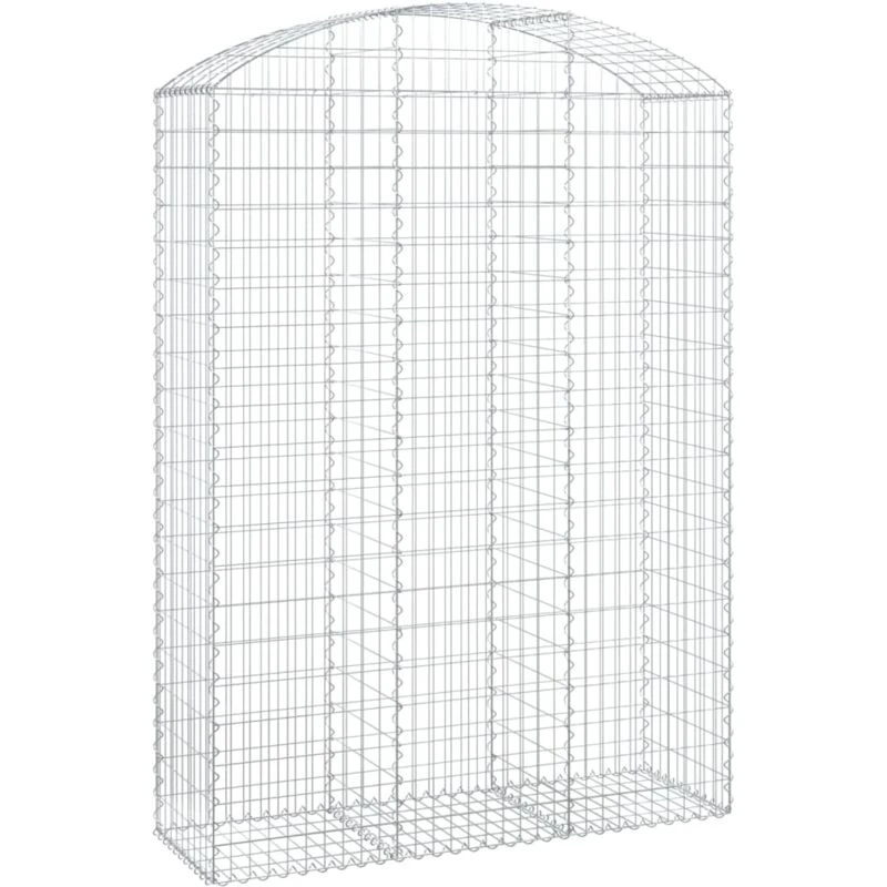 Image of VIDAXL Vidaxl - Arched Gabion Basket 150x50x200/220cm Galvanised Iron 8720845651237