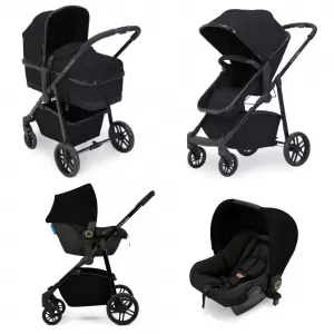 image of Ickle Bubba Moon i Size 3 in 1 Travel System Black