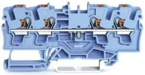 Image of Wago 2204-1404 Terminal Block, Dinrail, 4Ways, 10Awg