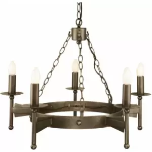 Image of Loops - 5 Bulb Chandelier Hanging Pendant LIght Old Bronze LED E14 60W Bulb