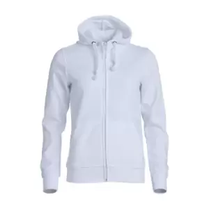 Image of Clique Womens/Ladies Plain Full Zip Hoodie (XS) (White)