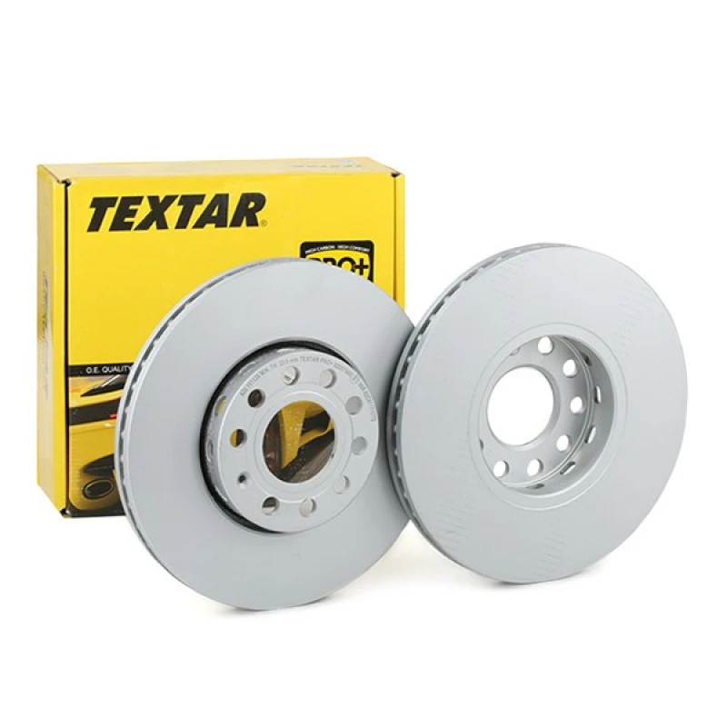 Image of TEXTAR 92057605 Brake disc Externally Vented, Coated, High-carbon, without wheel studs Brake Disc (82)