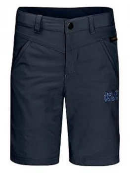 image of Jack Wolfskin Boys Sun Shorts - Blue, Size 3-4 Years