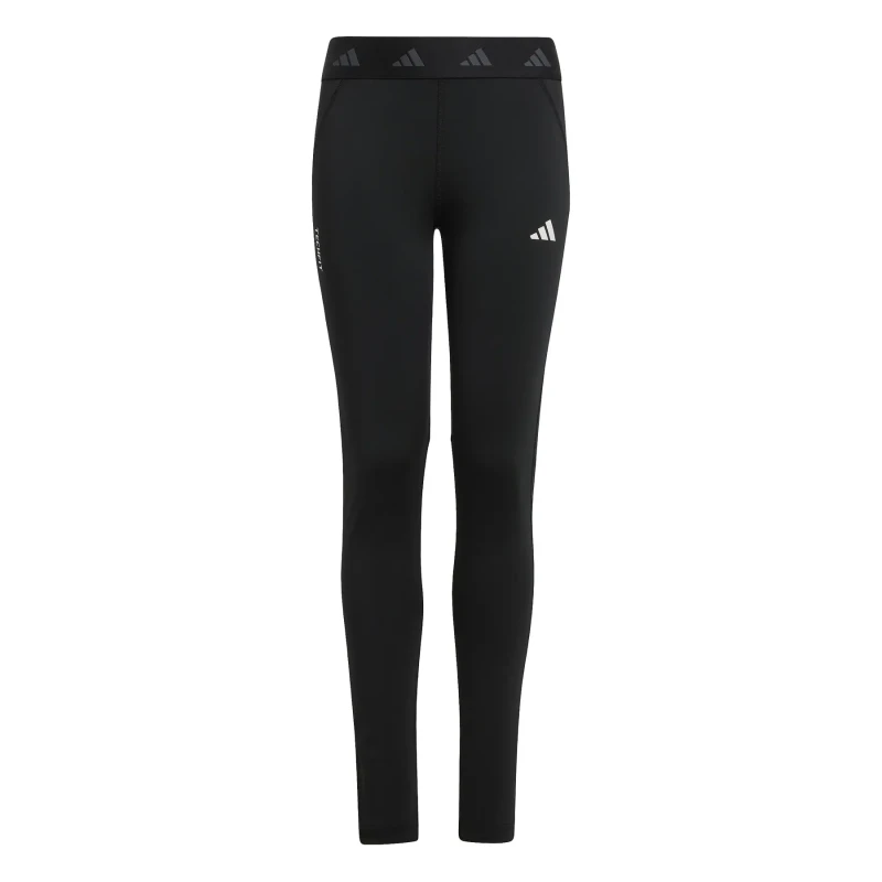 Image of adidas TechFit Tights Junior Girls Performance Tights 7-8 Years Black 34172503175