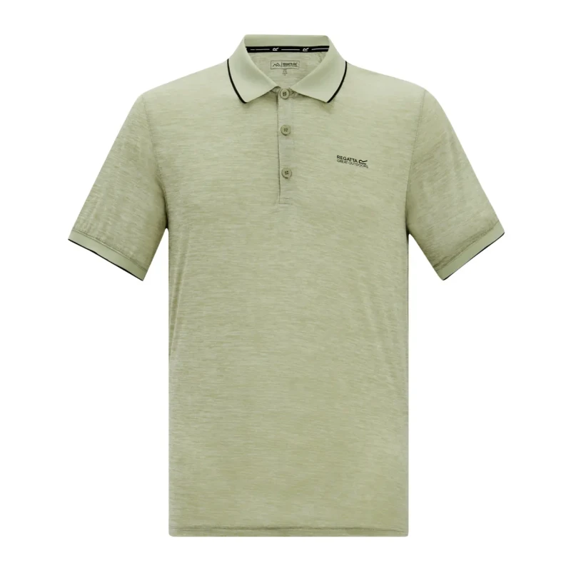 Image of Regatta Mens Remex Active Polo Shirt in Light Khaki Size: Large Light Khaki Male L