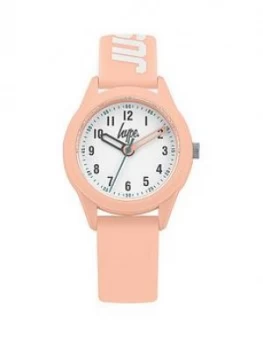 Hype Hype White Dial Baby Pink And White Just Hype Silicone Strap Kids Watch