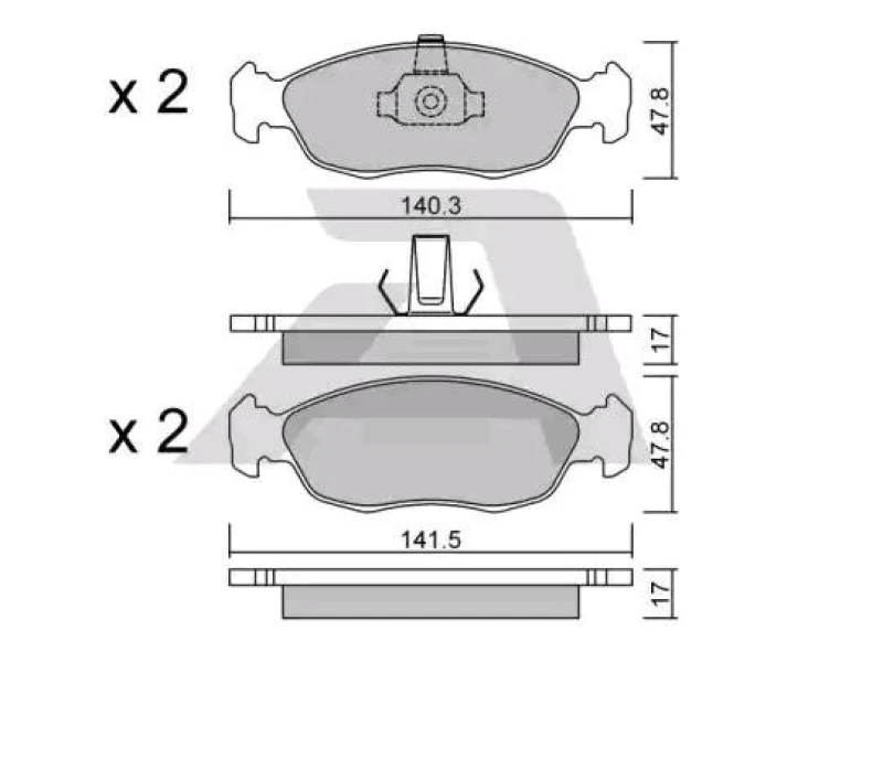Image of AISIN Brake pad set AISIN BPCI-1004