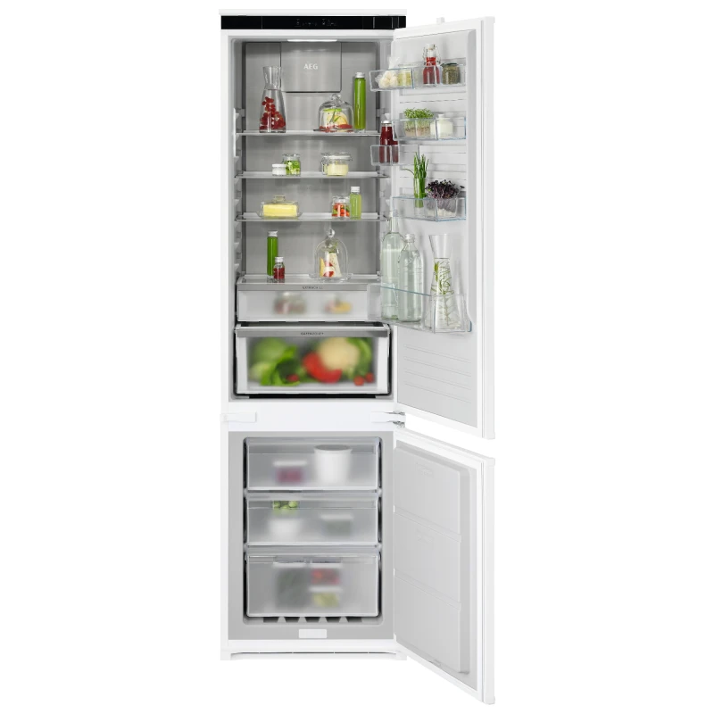 Image of AEG NSC8M192DS 188cm Integrated Frost Free Fridge Freezer - White - D Rated