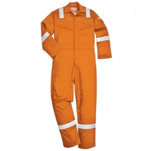 Image of Biz Flame Mens Flame Resistant Antistatic Winter Padded Overall Orange 2XL