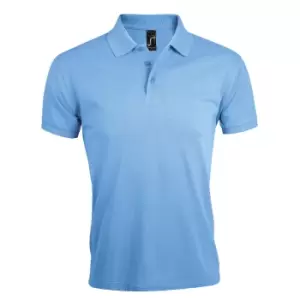 Image of SOLs Mens Prime Pique Plain Short Sleeve Polo Shirt (4XL) (Sky Blue)