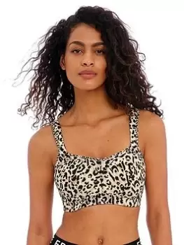 Freya Active Leopard High Octane Uw Sports Bra, Multi, Size 38Ff, Women