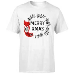 Image of Merry Christmas T-Shirt - White - 3XL