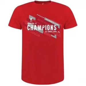 image of Liverpool FC Champions Of Europe T Shirt Mens S