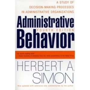 Image of Administrative Behavior, 4th Edition by Herbert A. Simon (Paperback, 1997)