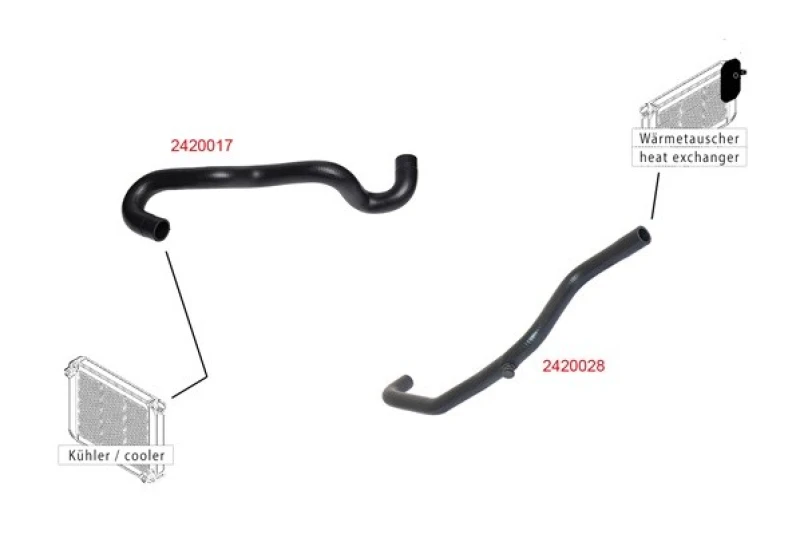 Image of Radiator hose METZGER 2420028