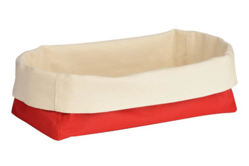 Image of Interiors by Premier Folded Design Oval Bread Basket Red