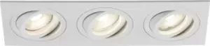 Image of KnightsBridge Ambar Tri Tilt Square Downlight White